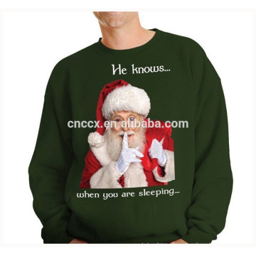 15CSU047 unisex santa motif funny christmas sweater